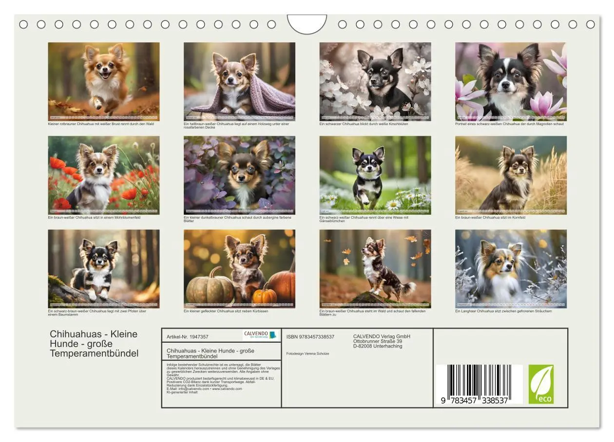 Bild: 9783457338537 | Chihuahuas - Kleine Hunde - große Temperamentbündel (Wandkalender...