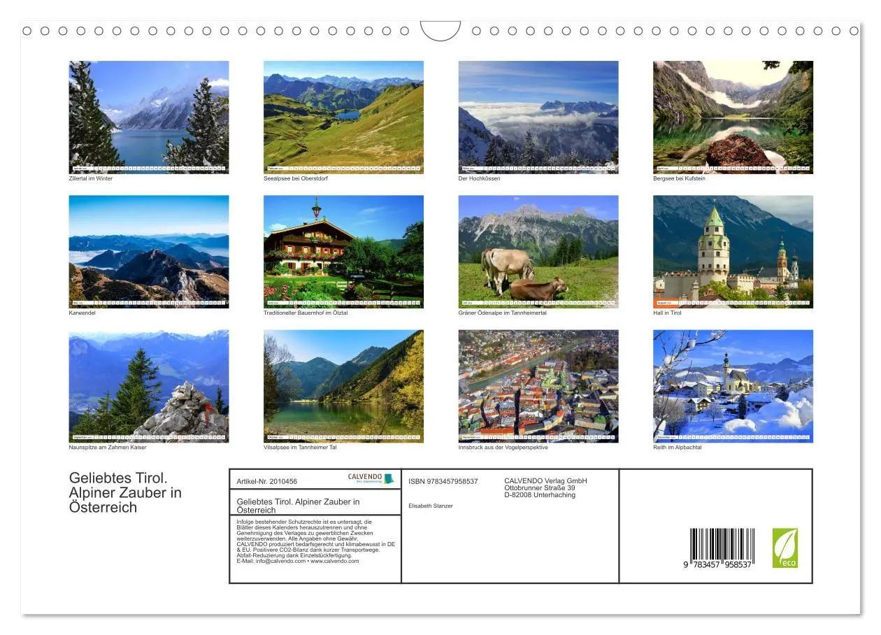 Bild: 9783457958537 | Geliebtes Tirol. Alpiner Zauber in Österreich (Wandkalender 2026...