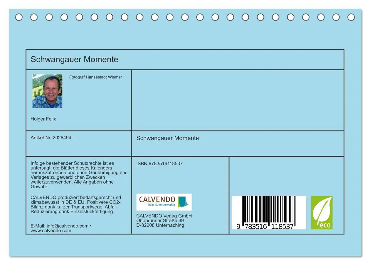 Bild: 9783516118537 | Schwangauer Momente (Tischkalender 2026 DIN A5 quer), CALVENDO...