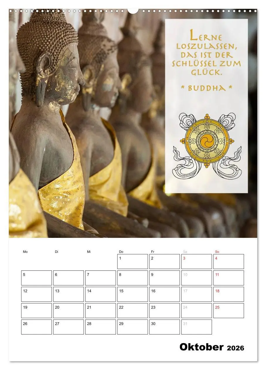 Bild: 9783516428537 | BUDDHAS ZITATE Buddhistische Weisheiten (Wandkalender 2026 DIN A2...