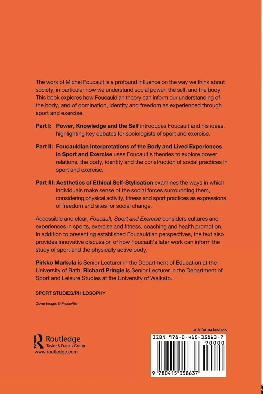 Rückseite: 9780415358637 | Foucault, Sport and Exercise | Pirkko Markula-Denison (u. a.) | Buch