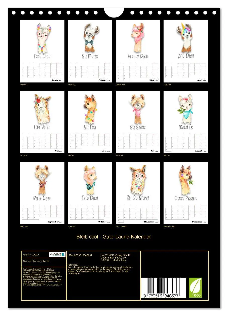 Bild: 9783516348637 | Bleib cool - Gute-Laune-Kalender (Wandkalender 2026 DIN A4 hoch),...