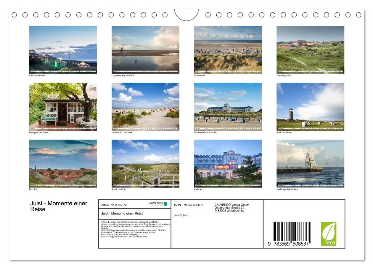 Bild: 9783569508637 | Juist - Momente einer Reise (Wandkalender 2027 DIN A4 quer),...