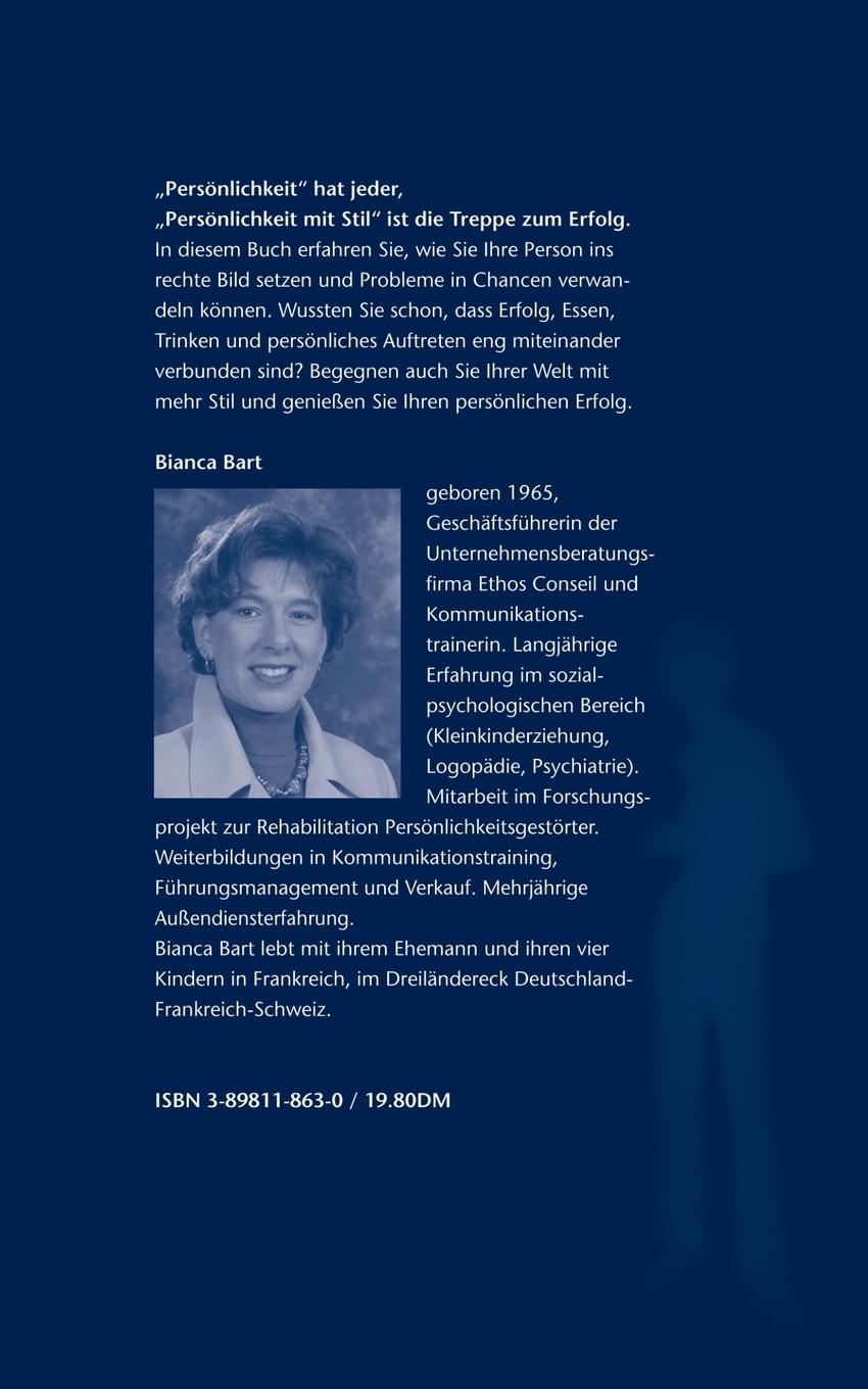 Rückseite: 9783898118637 | Persönlichkeit mit Stil | Bianca Bart | Taschenbuch | 156 S. | Deutsch