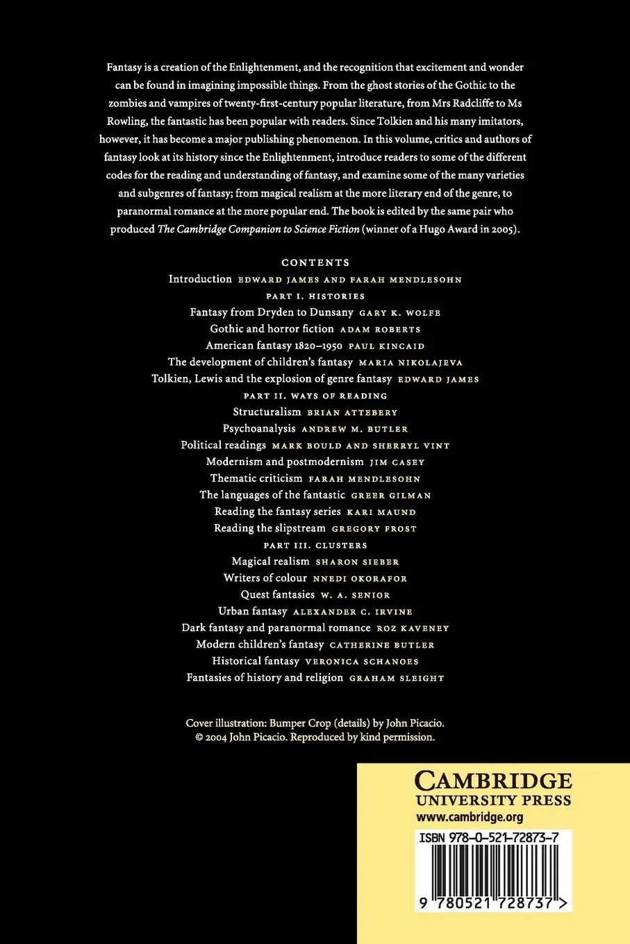 Rückseite: 9780521728737 | The Cambridge Companion to Fantasy Literature | Edward James (u. a.)