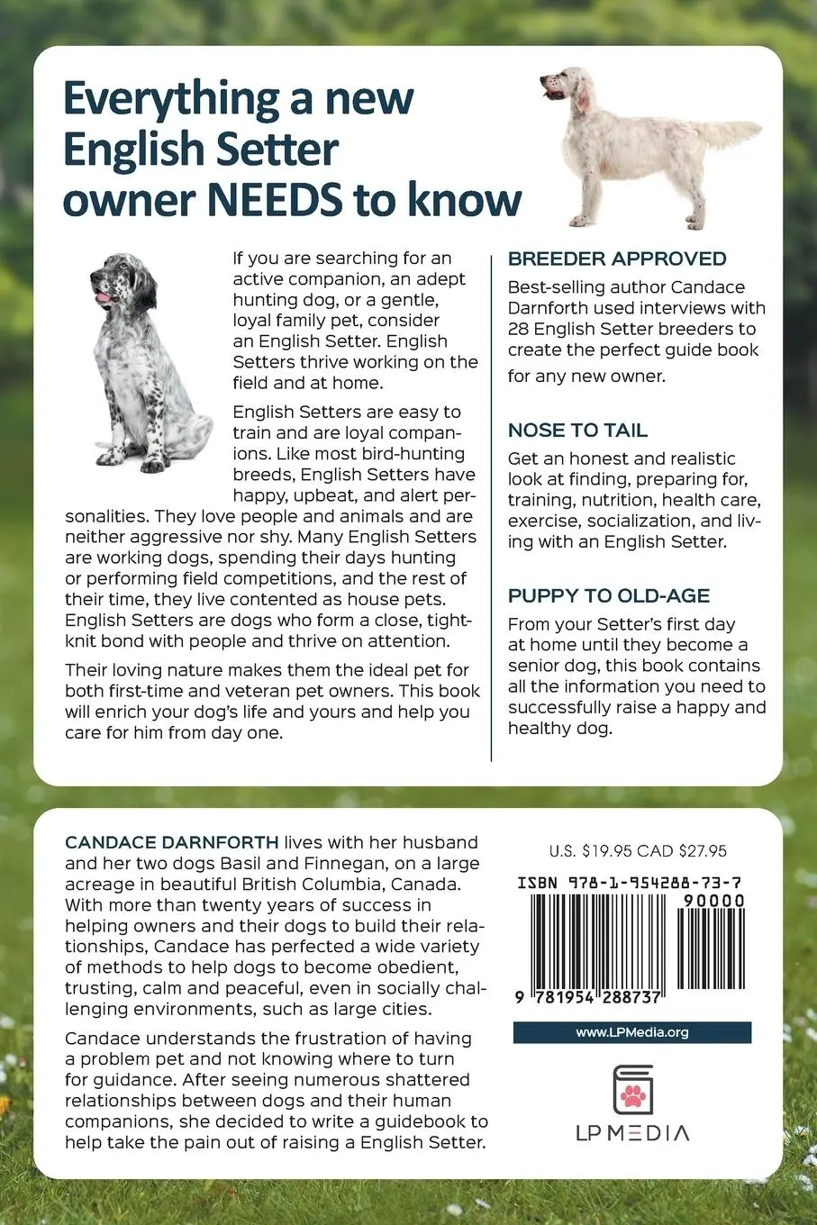 Rückseite: 9781954288737 | The Complete Guide to the English Setter | Candace Darnforth | Buch