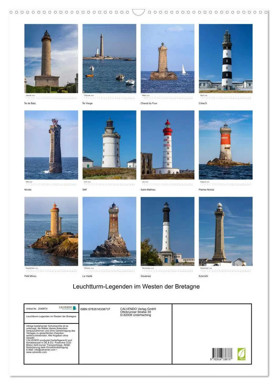 Bild: 9783516338737 | Leuchtturm-Legenden im Westen der Bretagne (Wandkalender 2026 DIN...