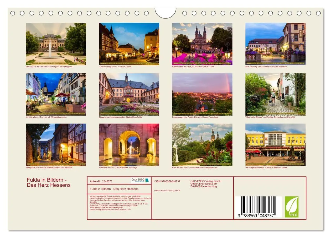 Bild: 9783569048737 | Fulda in Bildern - Das Herz Hessens (Wandkalender 2027 DIN A4...