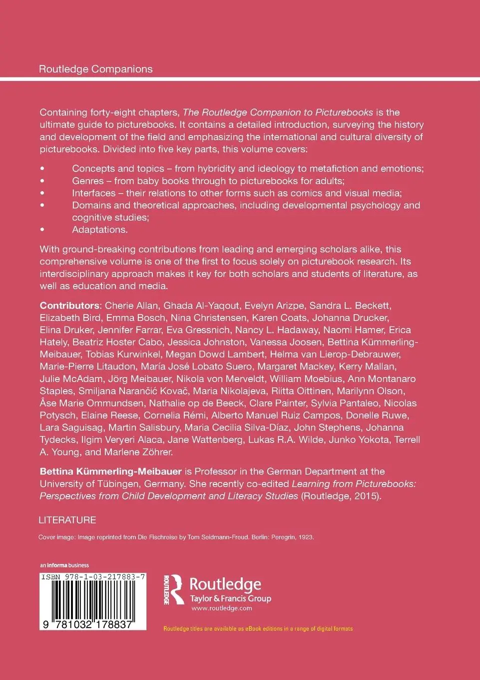Rückseite: 9781032178837 | The Routledge Companion to Picturebooks | Bettina Kümmerling-Meibauer