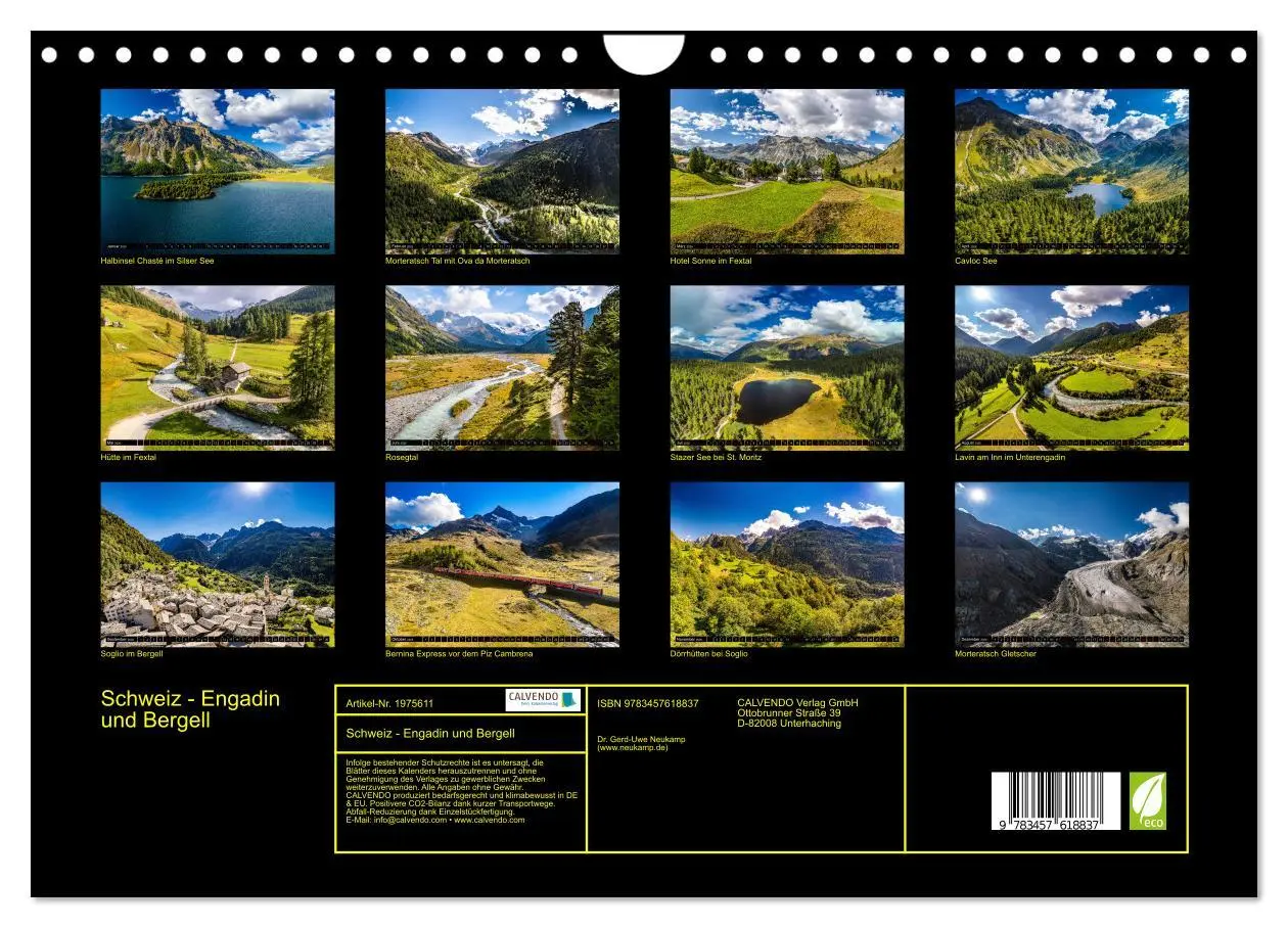 Bild: 9783457618837 | Schweiz - Engadin und Bergell (Wandkalender 2026 DIN A4 quer),...