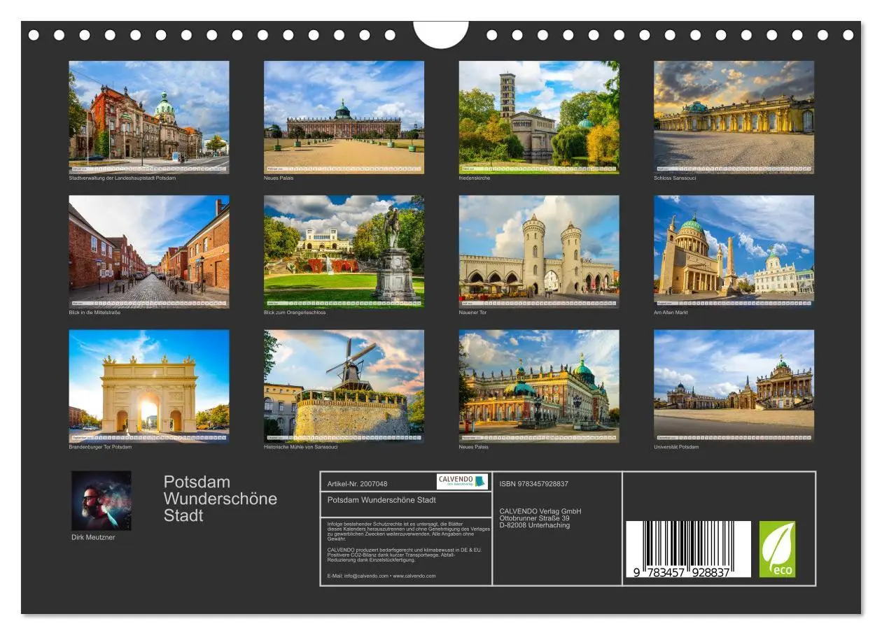 Bild: 9783457928837 | Potsdam Wunderschöne Stadt (Wandkalender 2026 DIN A4 quer),...