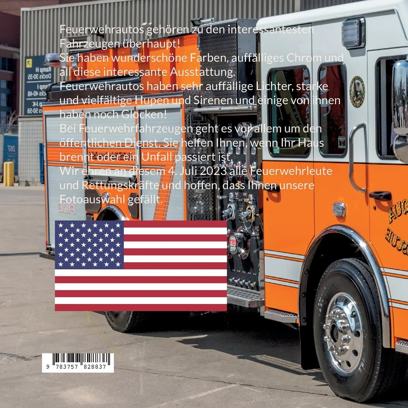 Rückseite: 9783757828837 | Amerikanische Feuerwehrautos | Cristina Berna (u. a.) | Taschenbuch