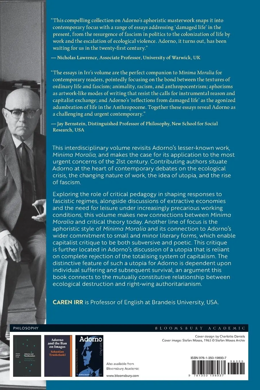 Rückseite: 9781350198937 | Adorno's 'Minima Moralia' in the 21st Century | Caren Irr | Buch