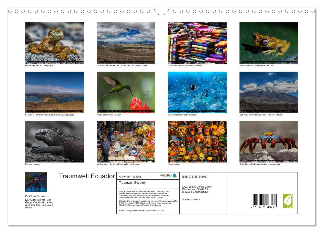 Bild: 9783457848937 | Traumwelt Ecuador (Wandkalender 2026 DIN A3 quer), CALVENDO...