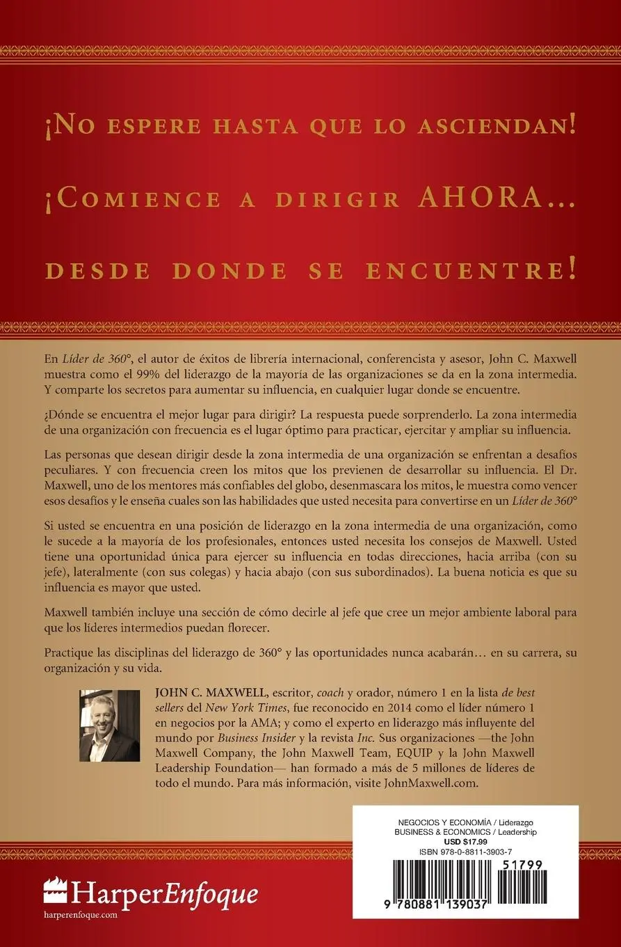 Rückseite: 9780881139037 | Líder de 360° | John C. Maxwell | Taschenbuch | Spanisch | 2006