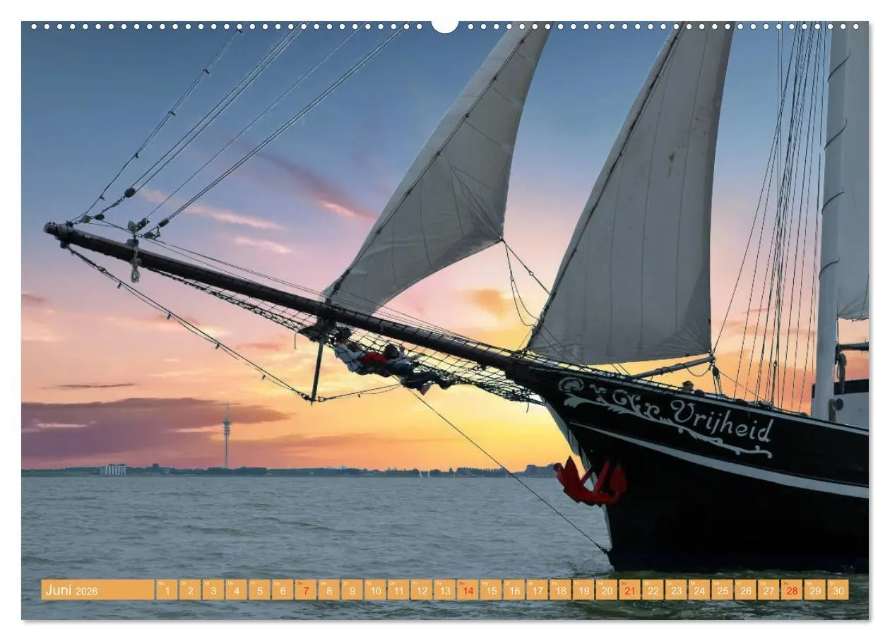 Bild: 9783457669037 | Segeln im Sonnenuntergang (hochwertiger Premium Wandkalender 2026...