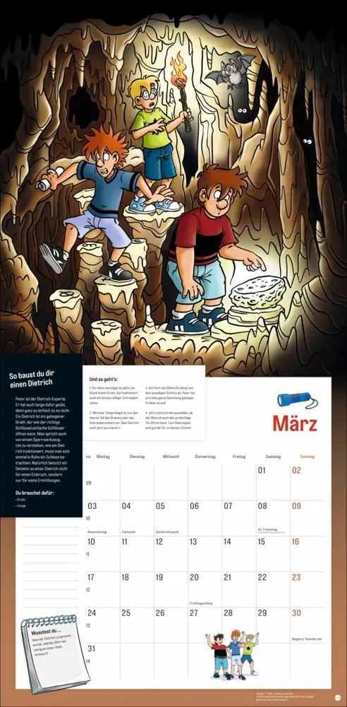 Bild: 9783756409037 | Die drei ??? Kids Broschurkalender 2025 | Kalender | Kalender | 2025