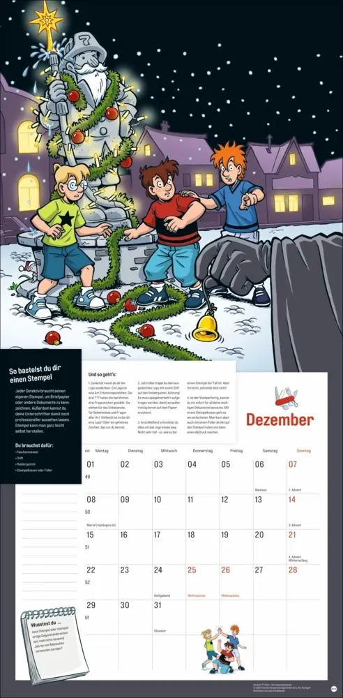 Bild: 9783756409037 | Die drei ??? Kids Broschurkalender 2025 | Kalender | Kalender | 2025