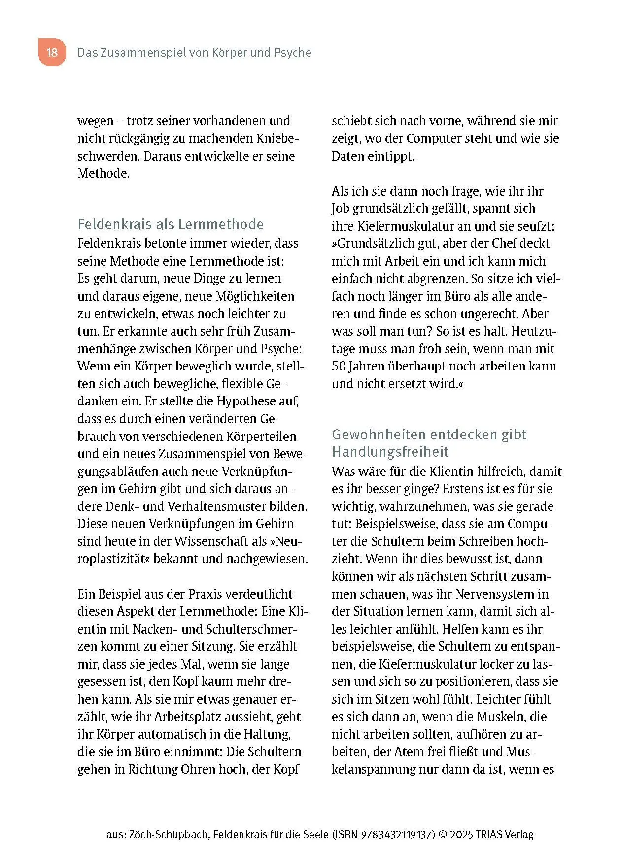Bild: 9783432119137 | Feldenkrais für die Seele | Nadja Zöch-Schüpbach | Taschenbuch | 2024
