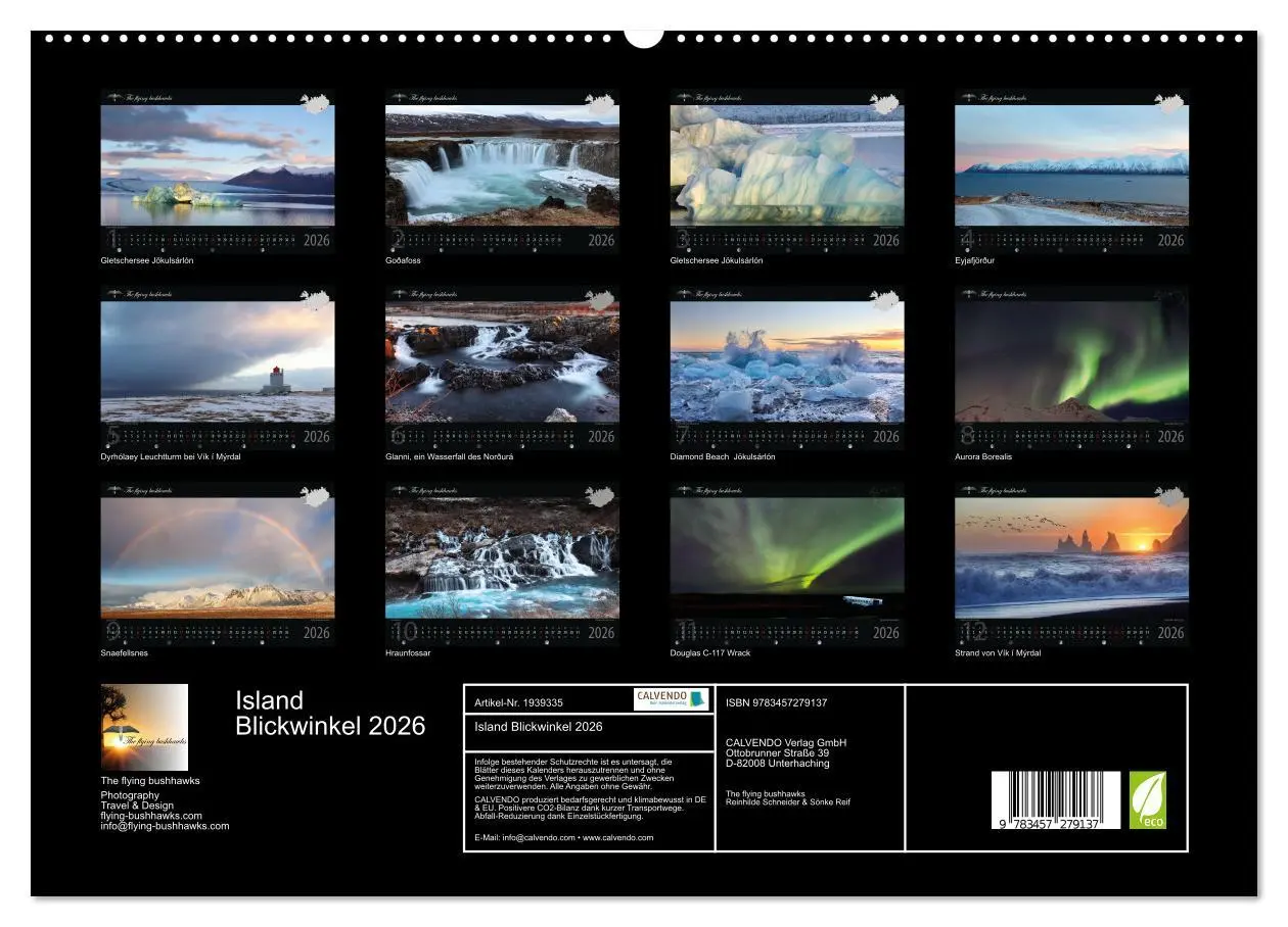Bild: 9783457279137 | Island Blickwinkel 2026 (hochwertiger Premium Wandkalender 2026 DIN...
