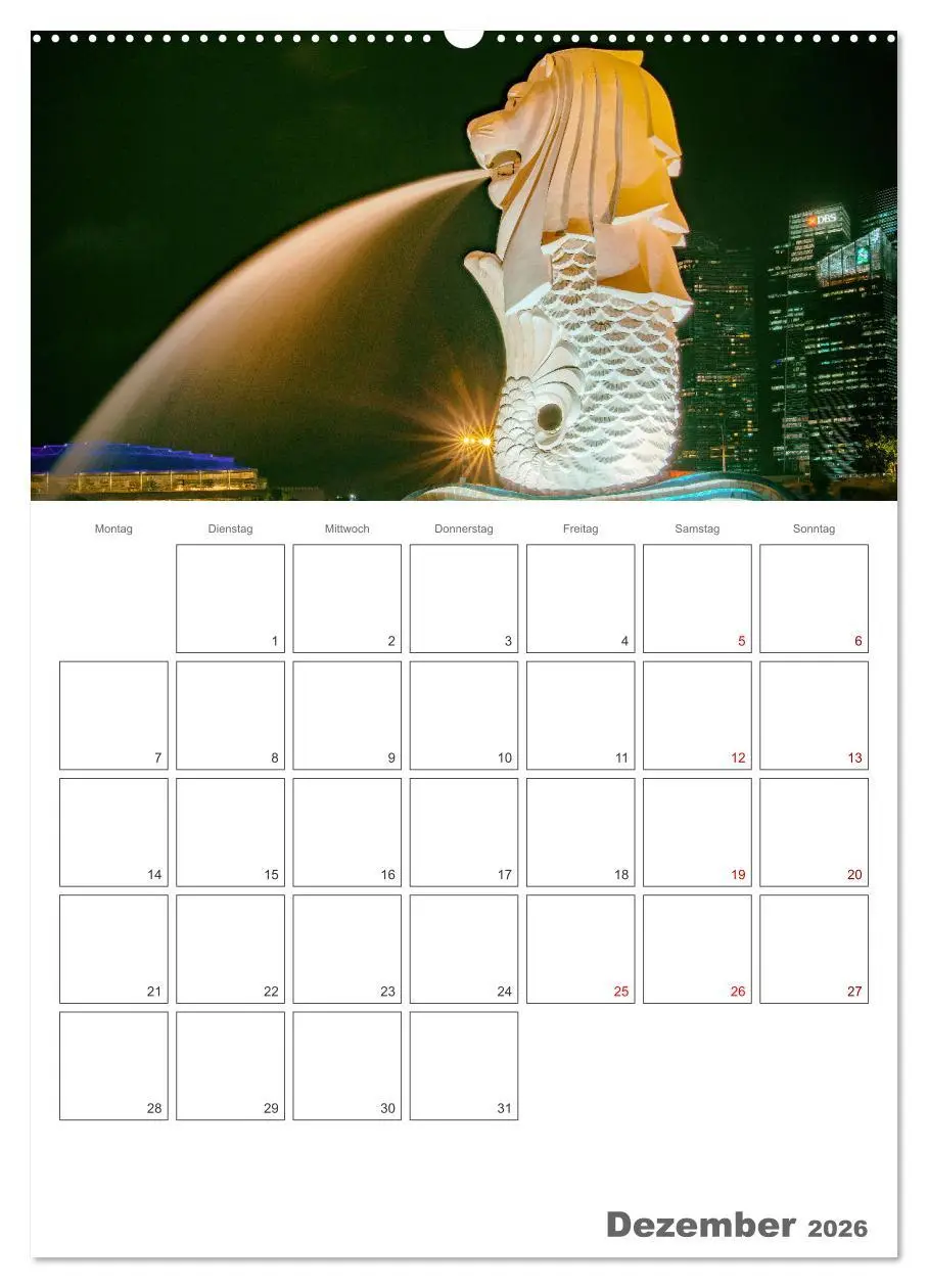 Bild: 9783516369137 | Unterwegs in Singapur (hochwertiger Premium Wandkalender 2026 DIN...