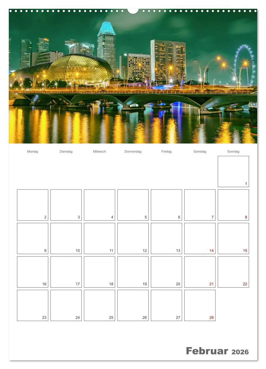 Bild: 9783516369137 | Unterwegs in Singapur (hochwertiger Premium Wandkalender 2026 DIN...