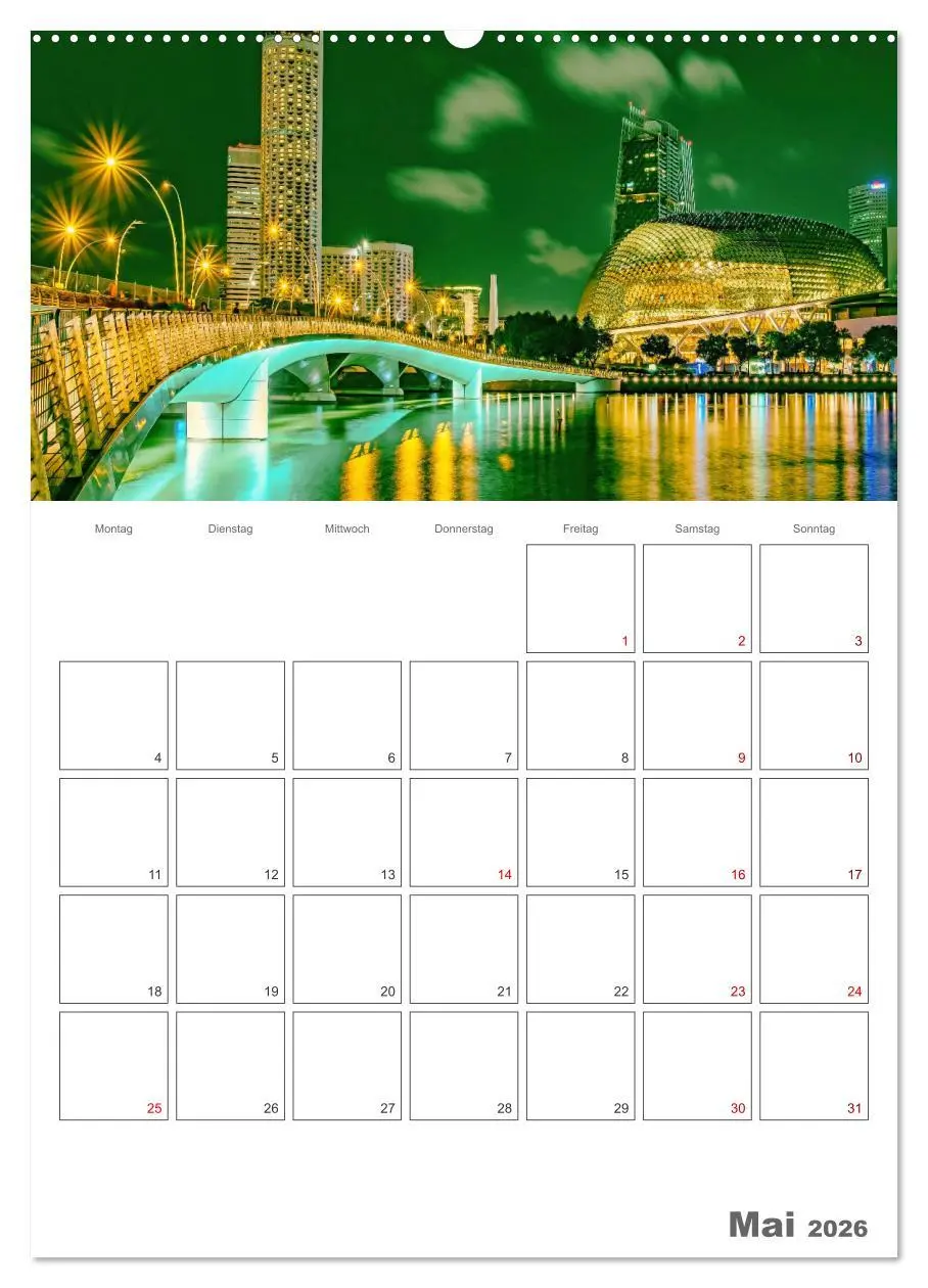 Bild: 9783516369137 | Unterwegs in Singapur (hochwertiger Premium Wandkalender 2026 DIN...