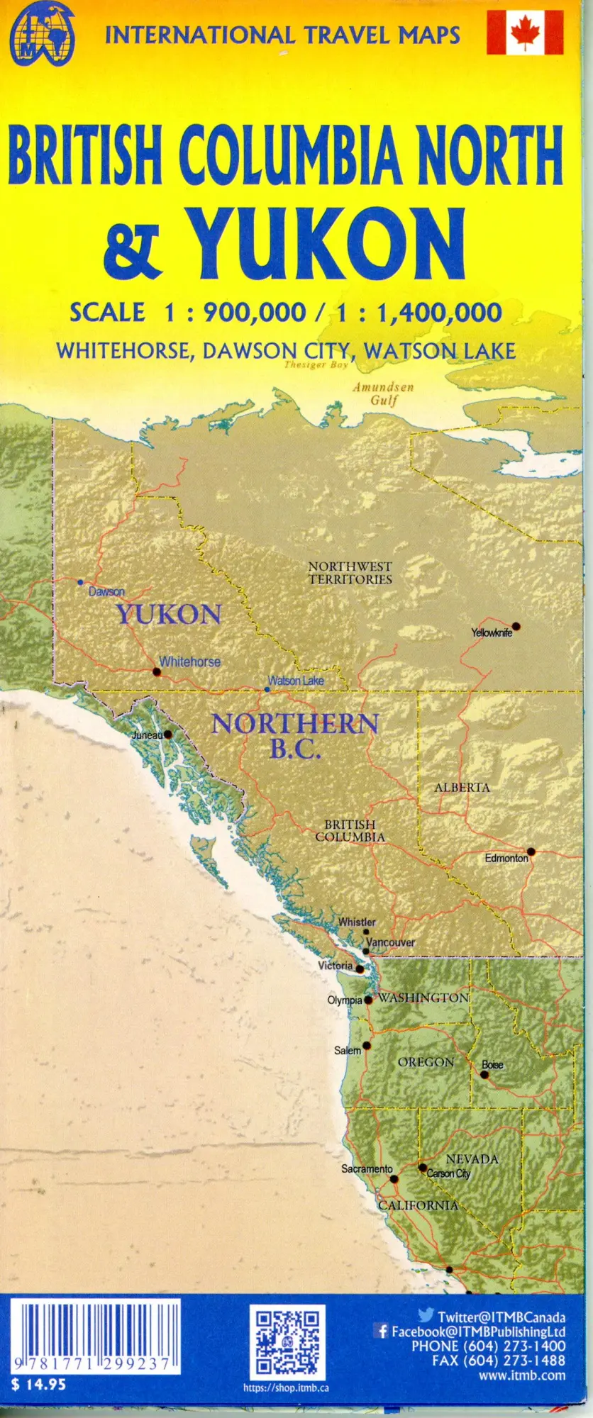 Bild: 9781771299237 | Yukon North West Territories | 1:900000 / 1:1400000 | (Land-)Karte