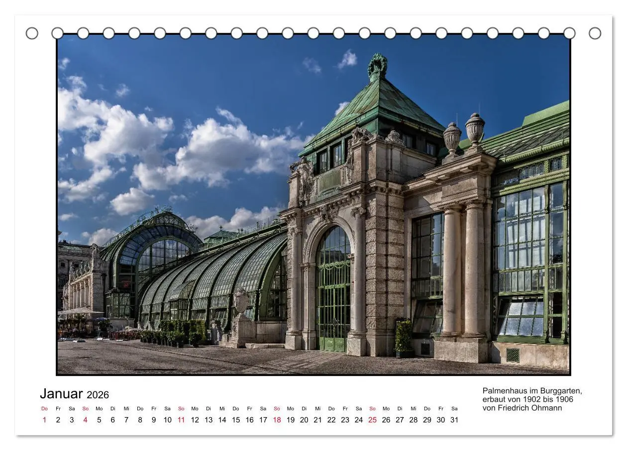 Bild: 9783457719237 | Jugendstil-Baukunst in Wien (Tischkalender 2026 DIN A5 quer),...
