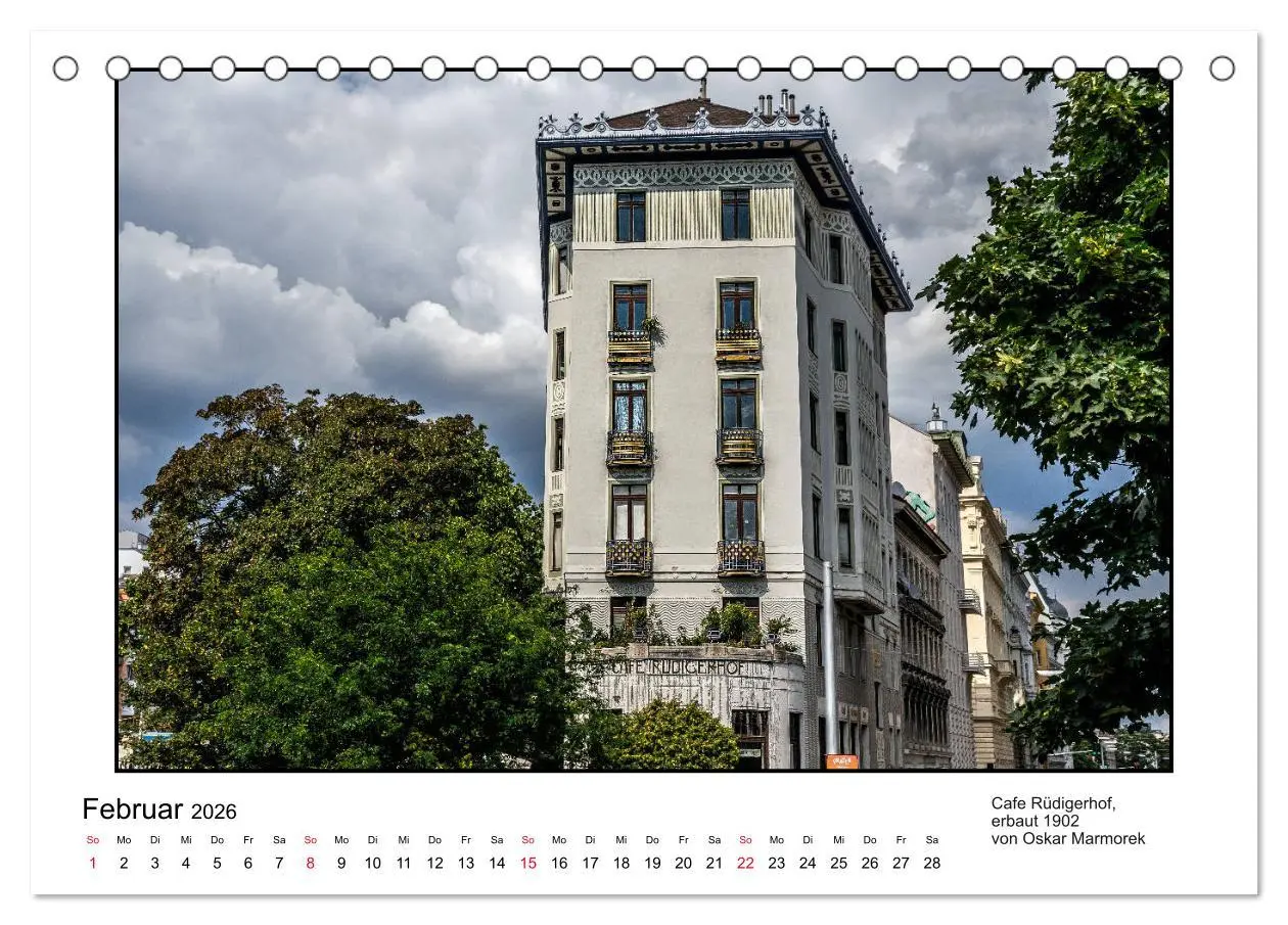 Bild: 9783457719237 | Jugendstil-Baukunst in Wien (Tischkalender 2026 DIN A5 quer),...
