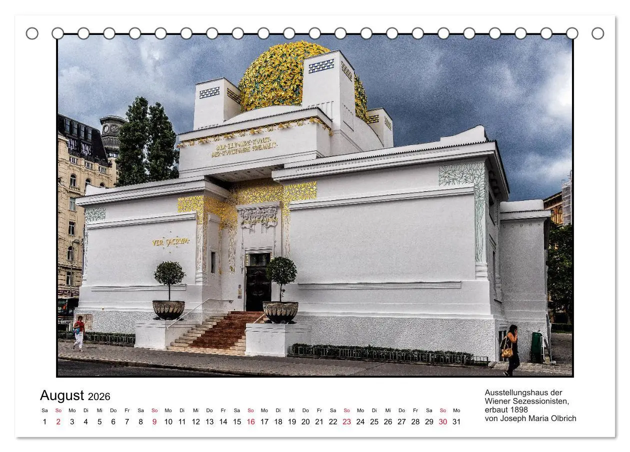 Bild: 9783457719237 | Jugendstil-Baukunst in Wien (Tischkalender 2026 DIN A5 quer),...