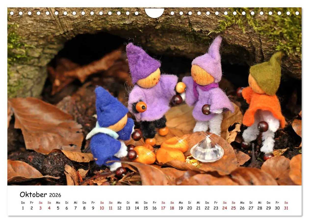 Bild: 9783457889237 | Die Abenteuer der vier kleinen Wichtel (Wandkalender 2026 DIN A4...