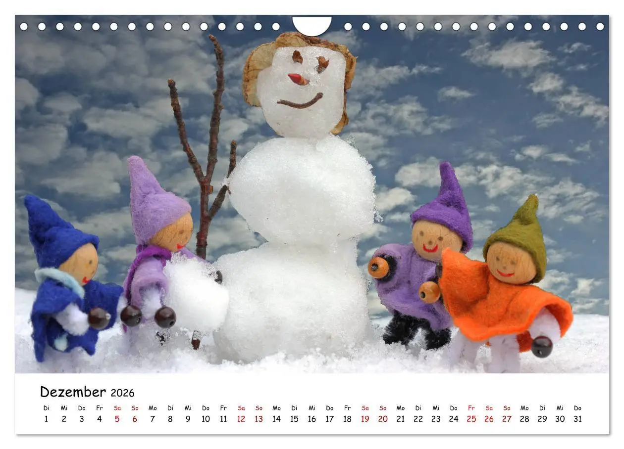 Bild: 9783457889237 | Die Abenteuer der vier kleinen Wichtel (Wandkalender 2026 DIN A4...