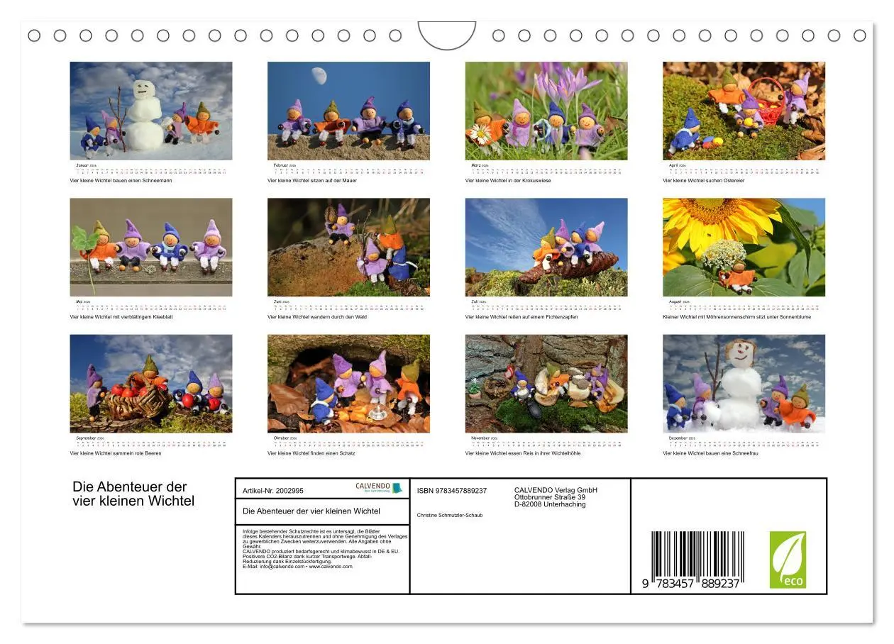 Bild: 9783457889237 | Die Abenteuer der vier kleinen Wichtel (Wandkalender 2026 DIN A4...