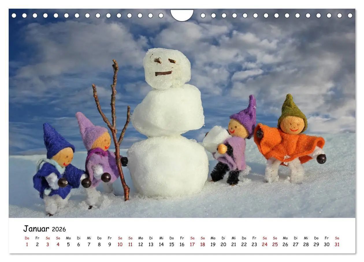 Bild: 9783457889237 | Die Abenteuer der vier kleinen Wichtel (Wandkalender 2026 DIN A4...