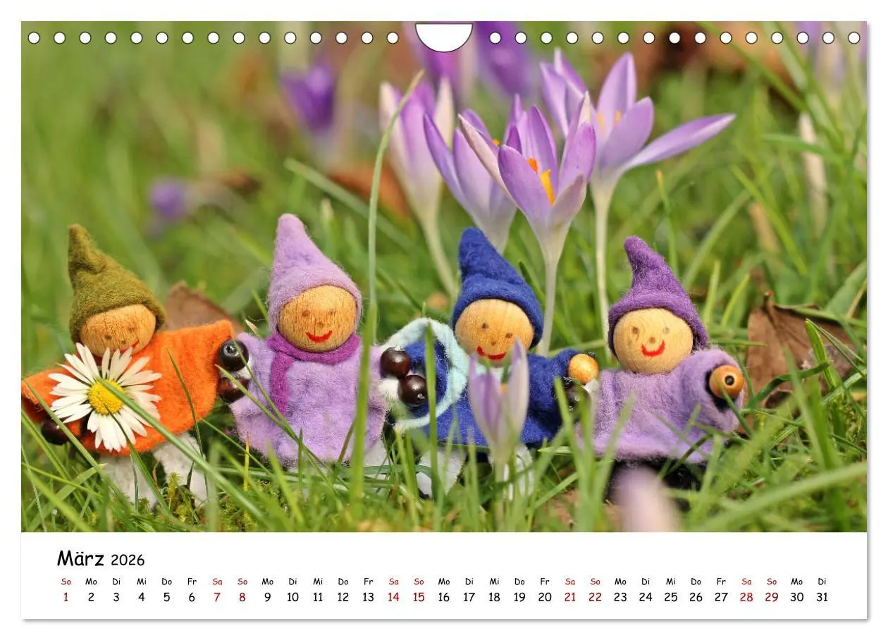 Bild: 9783457889237 | Die Abenteuer der vier kleinen Wichtel (Wandkalender 2026 DIN A4...