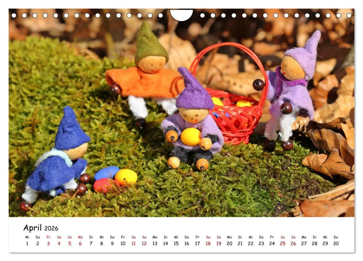 Bild: 9783457889237 | Die Abenteuer der vier kleinen Wichtel (Wandkalender 2026 DIN A4...