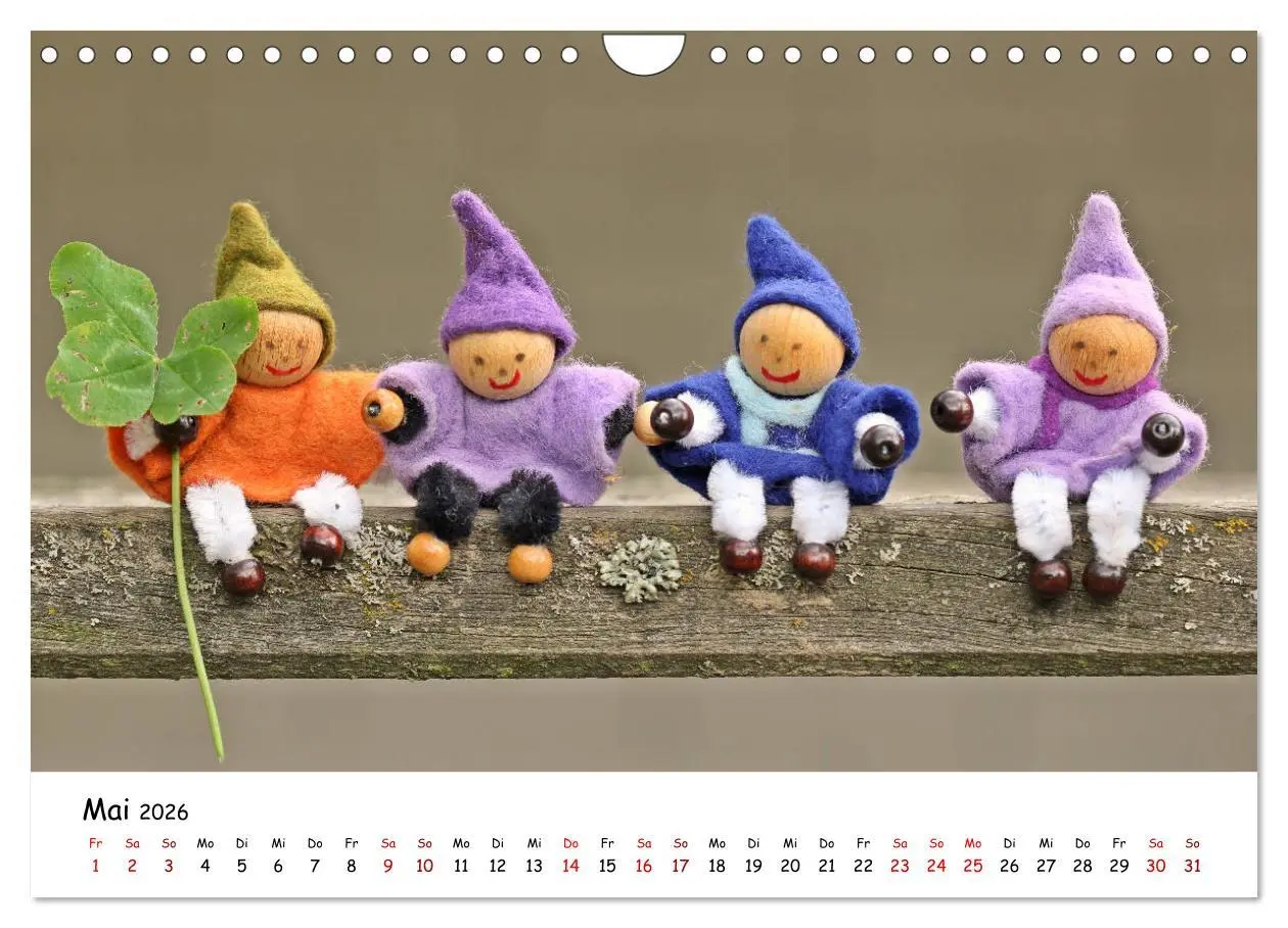 Bild: 9783457889237 | Die Abenteuer der vier kleinen Wichtel (Wandkalender 2026 DIN A4...