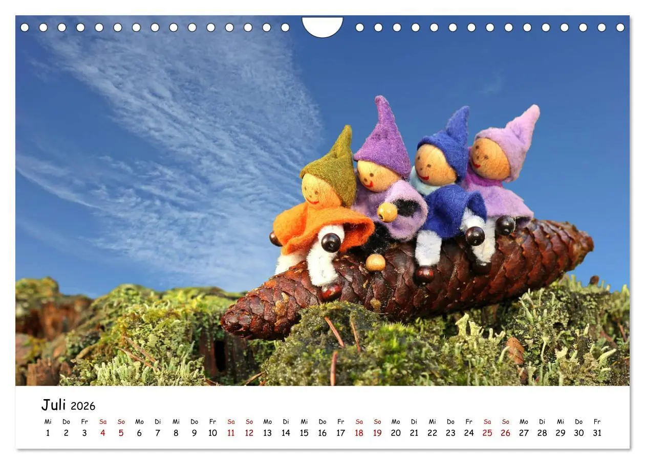 Bild: 9783457889237 | Die Abenteuer der vier kleinen Wichtel (Wandkalender 2026 DIN A4...