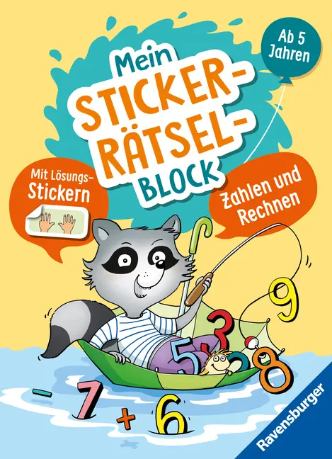 Cover: 9783473489237 | Mein Stickerrätselblock: Zahlen und Rechnen | Kirstin Jebautzke | Buch
