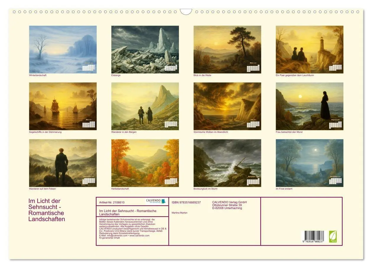 Bild: 9783516669237 | Im Licht der Sehnsucht - Romantische Landschaften (Wandkalender...