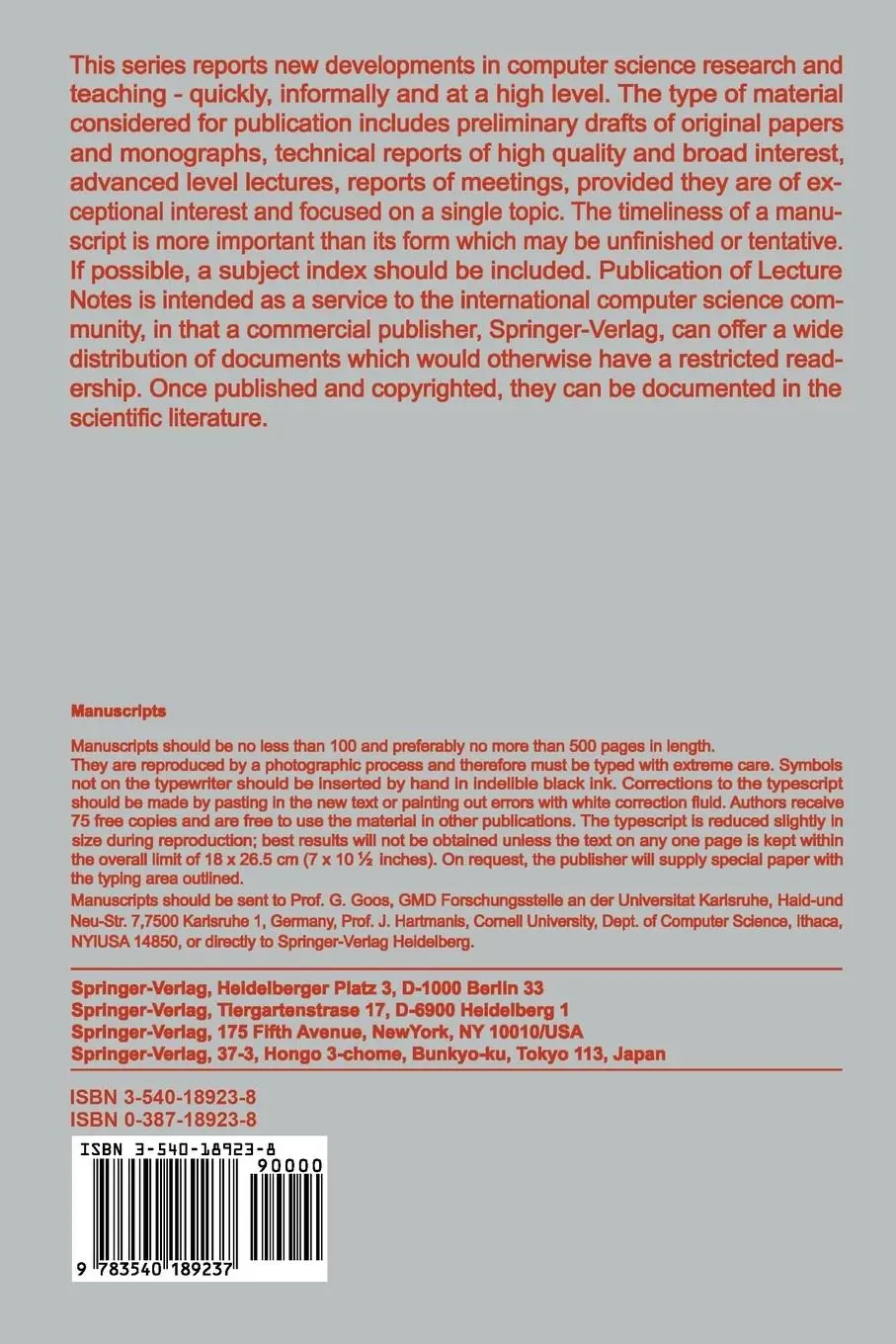 Rückseite: 9783540189237 | Parallel Computing in Science and Engineering | Dierstein (u. a.)