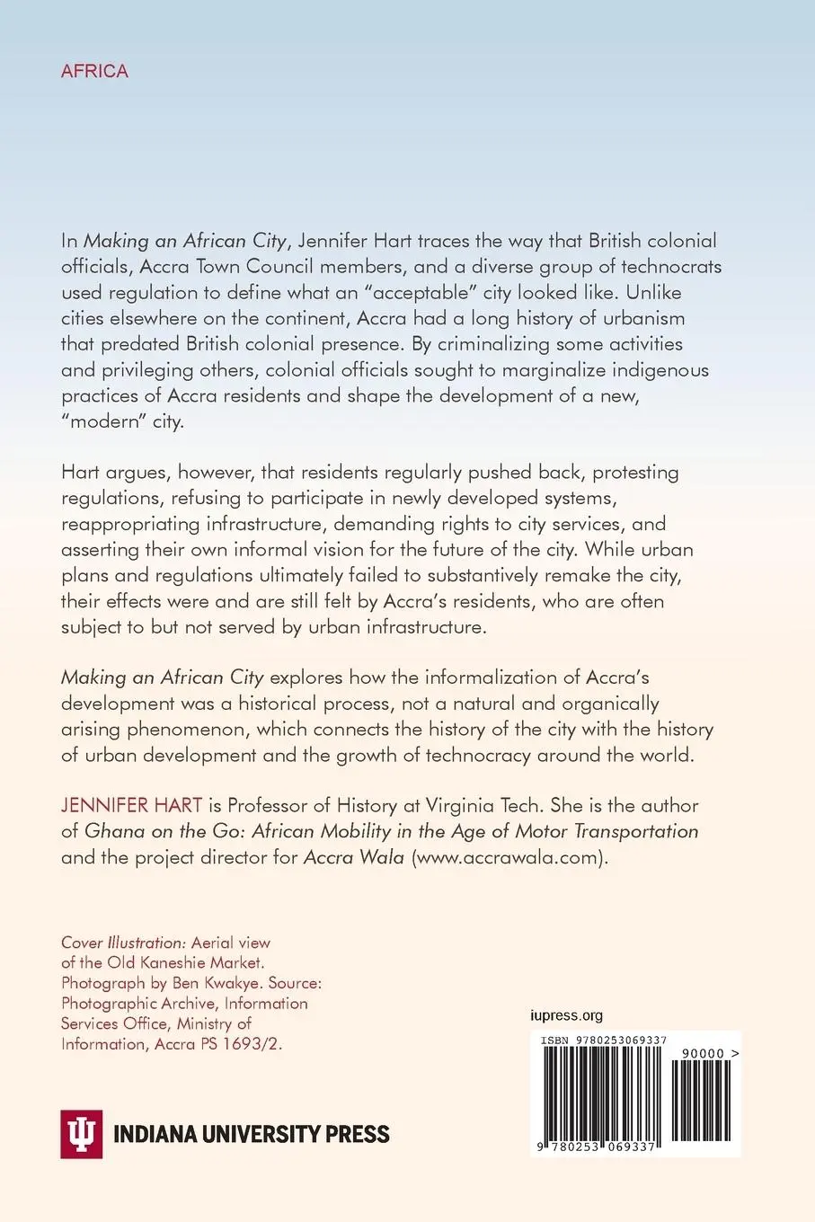 Rückseite: 9780253069337 | Making an African City | Jennifer Hart | Taschenbuch | Englisch | 2024