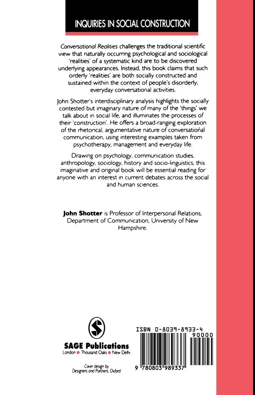 Rückseite: 9780803989337 | Conversational Realities | Constructing Life through Language | Buch