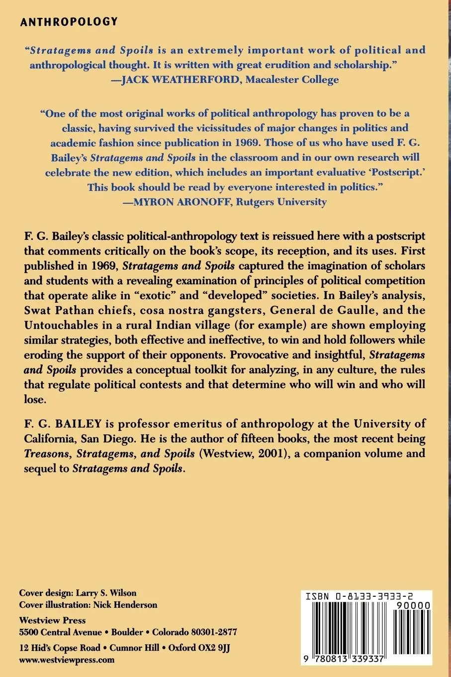 Rückseite: 9780813339337 | Stratagems And Spoils | A Social Anthropology Of Politics | Bailey