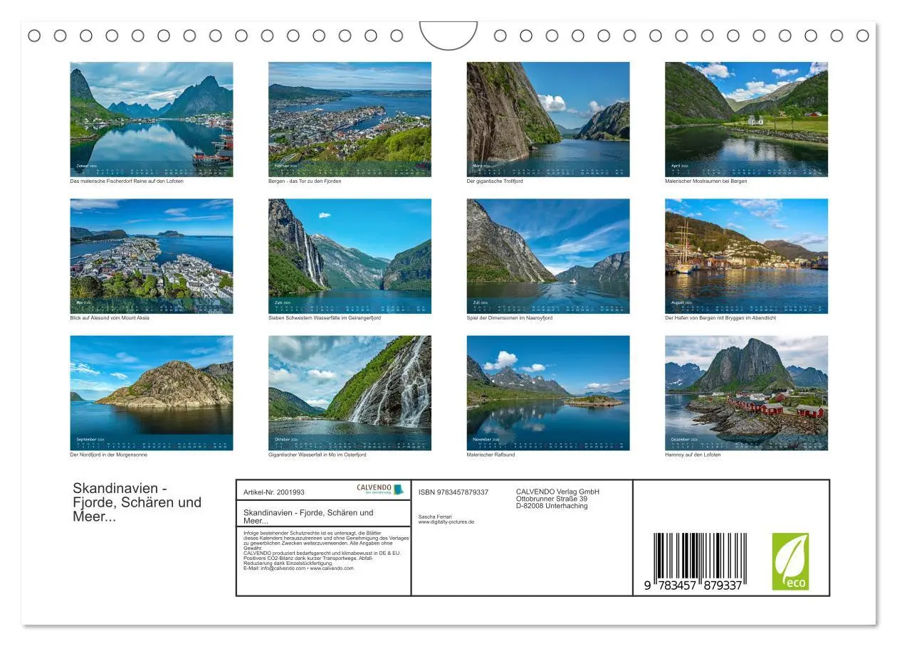 Bild: 9783457879337 | Skandinavien - Fjorde, Schären und Meer... (Wandkalender 2026 DIN...