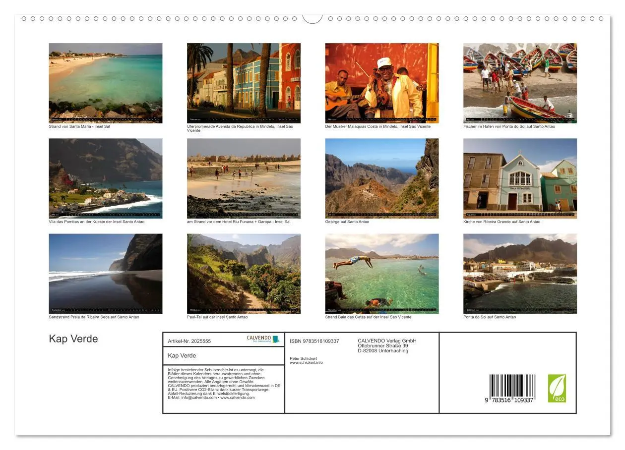 Bild: 9783516109337 | Kap Verde (hochwertiger Premium Wandkalender 2026 DIN A2 quer),...