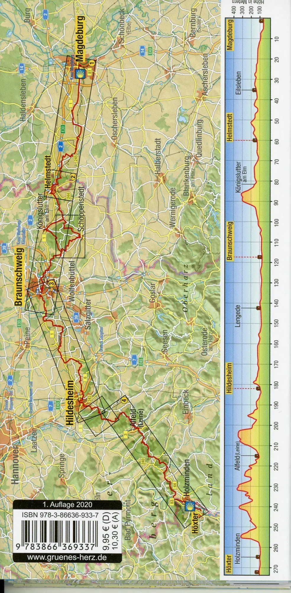 Bild: 9783866369337 | Wanderkarte Der Braunschweiger Jakobsweg 1:50 000 | (Land-)Karte