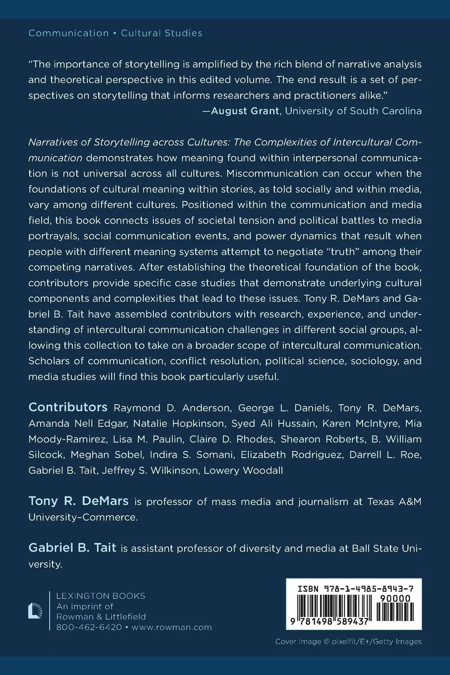 Rückseite: 9781498589437 | Narratives of Storytelling across Cultures | Tony R. Demars (u. a.)