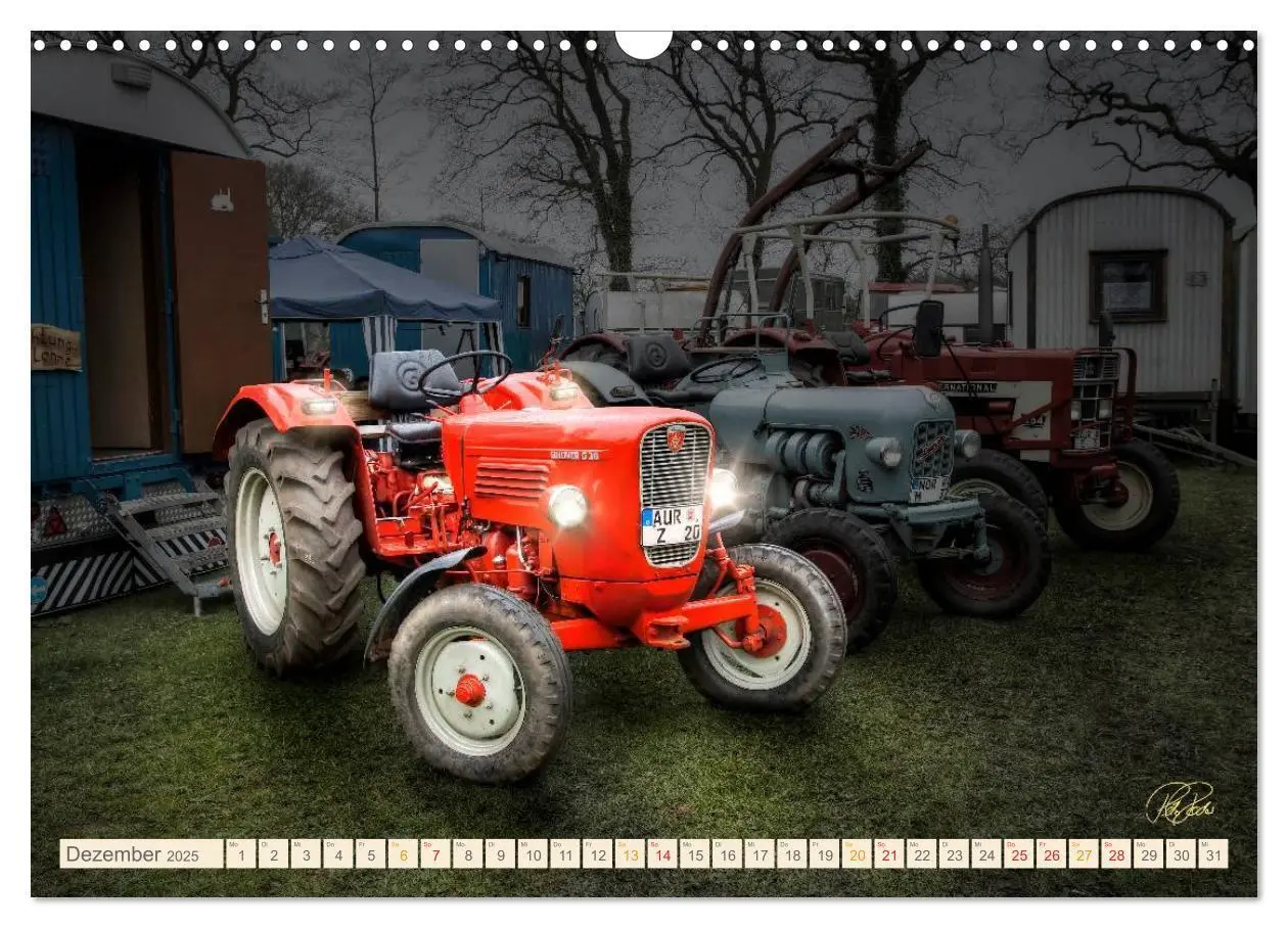 Bild: 9783435609437 | Oldtimer - Traktoren für Liebhaber (Wandkalender 2025 DIN A3 quer),...